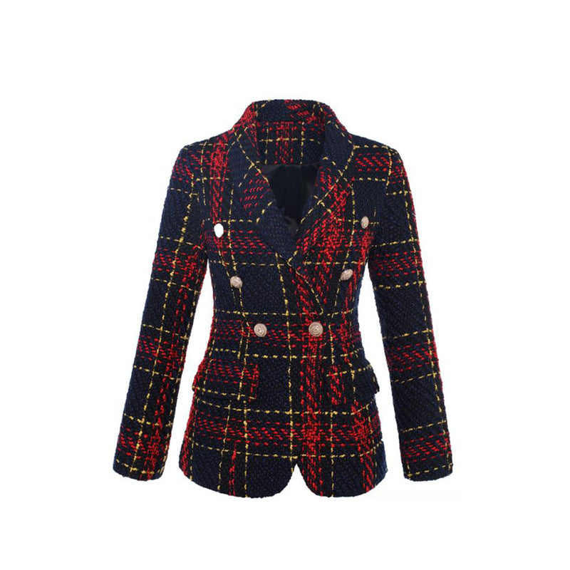 Rose Retro Chic Tweed Blazer | Timeless Elegance with Modern Confidence