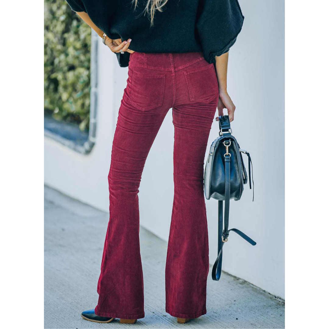 High-Rise Corduroy Flares | Retro Comfort with Modern Style