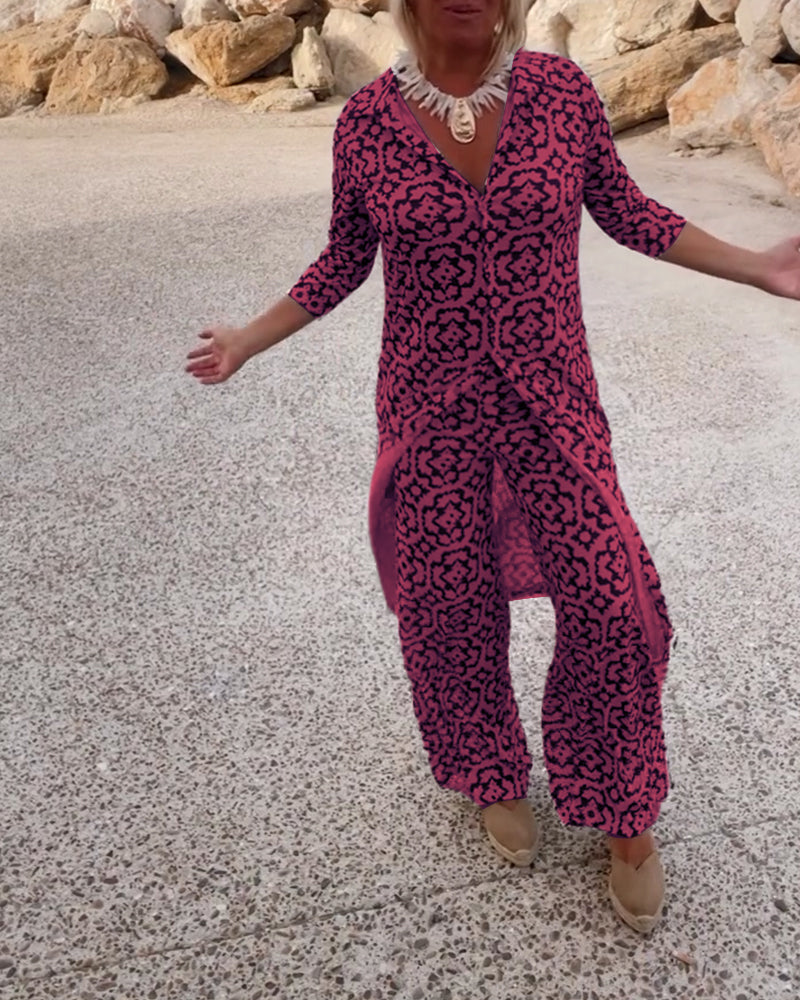 Michelle | Elegant Printed Two-Piece Set for Everyday Style