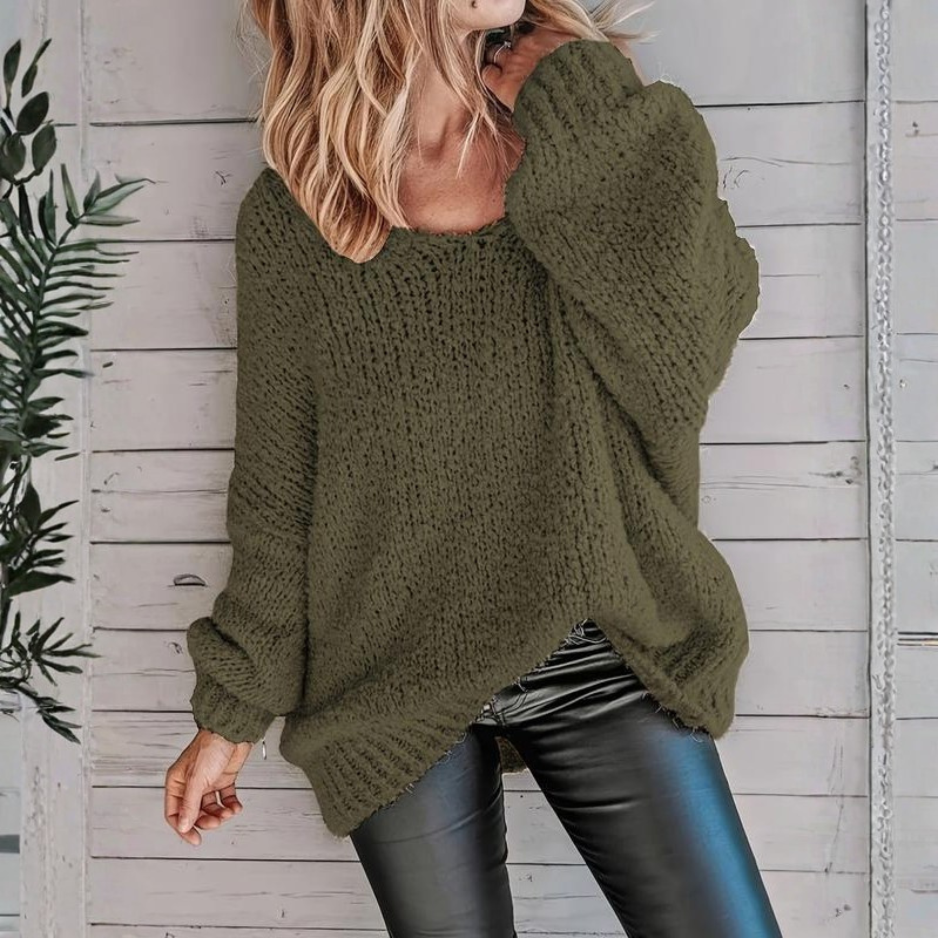 NIVA | CASUAL LONG SLEEVE ROUND NECK SWEATER WITH TUMMY COVERAGE