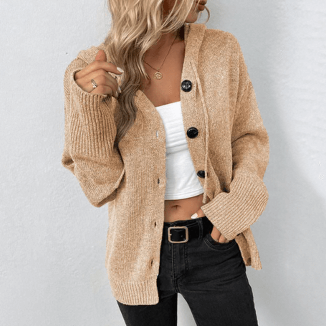 OLLIE | COSY KNITTED CARDIGAN WITH BUTTONS