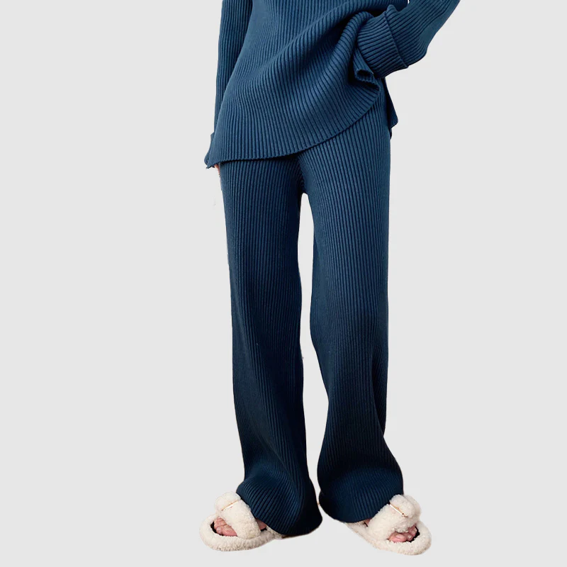 Virginia | Women's Wide Leg Ribbed Knit Two-Piece Set