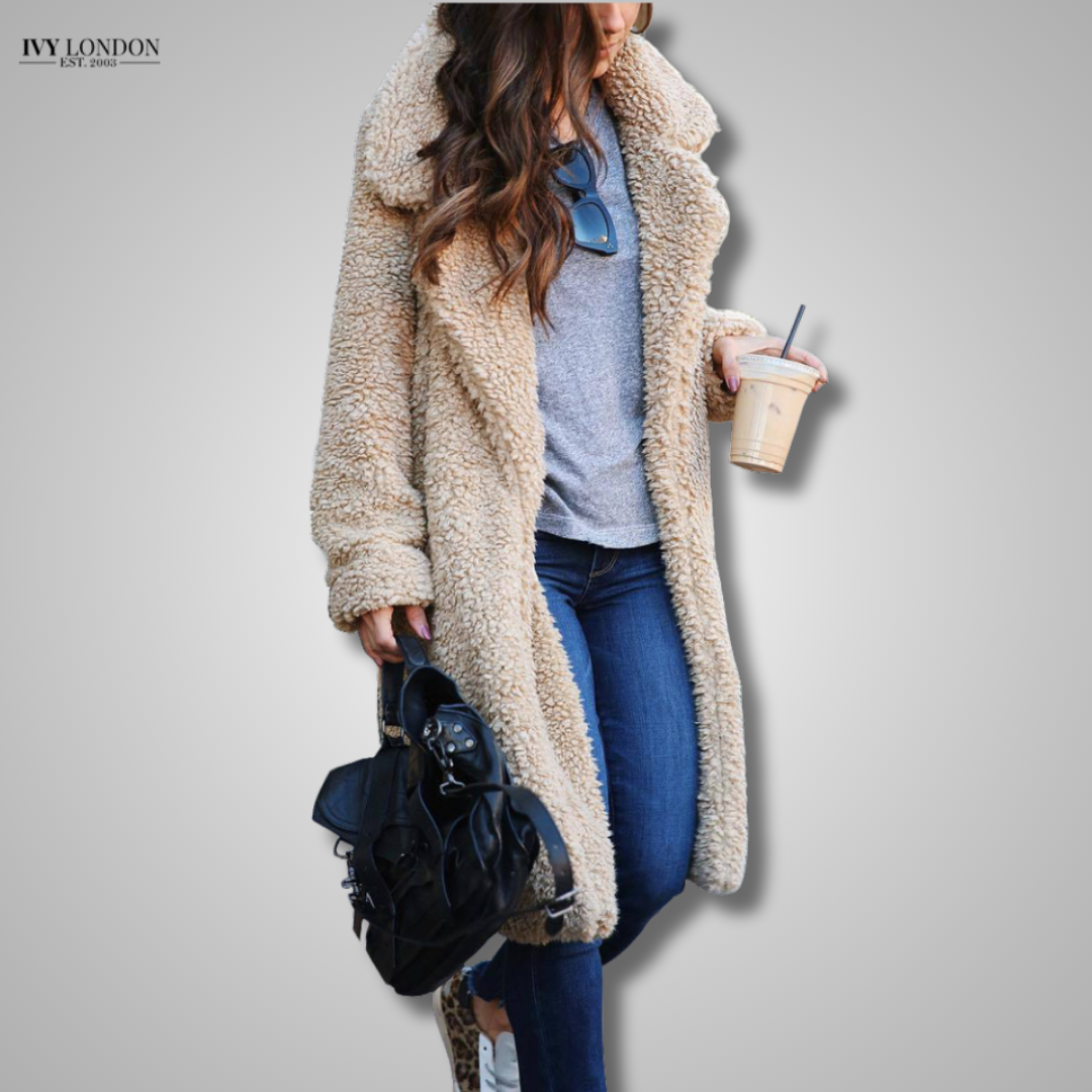 ALLIAH | CHIC LONG PLUSH FLEECE COAT
