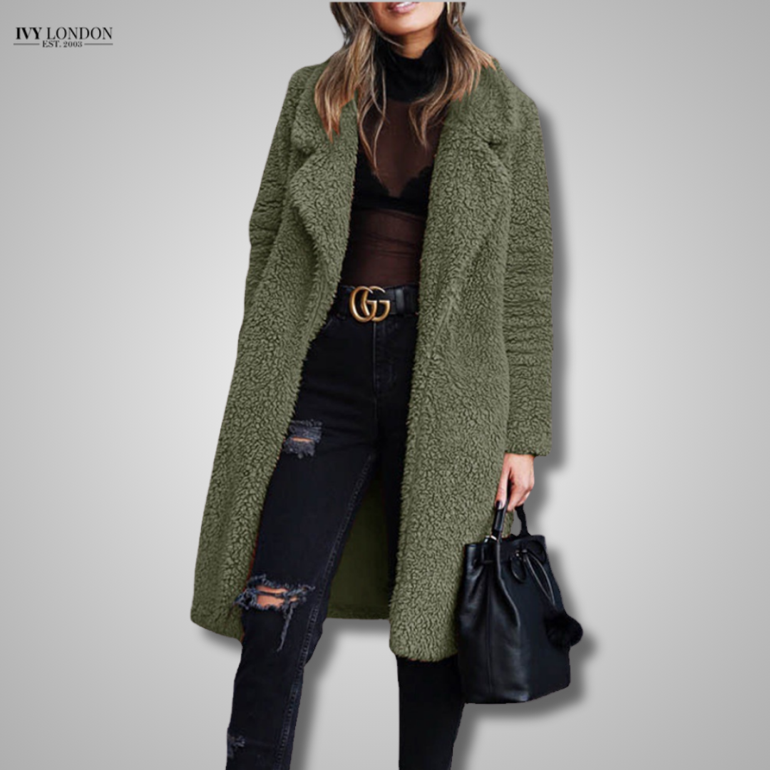 ALLIAH | CHIC LONG PLUSH FLEECE COAT