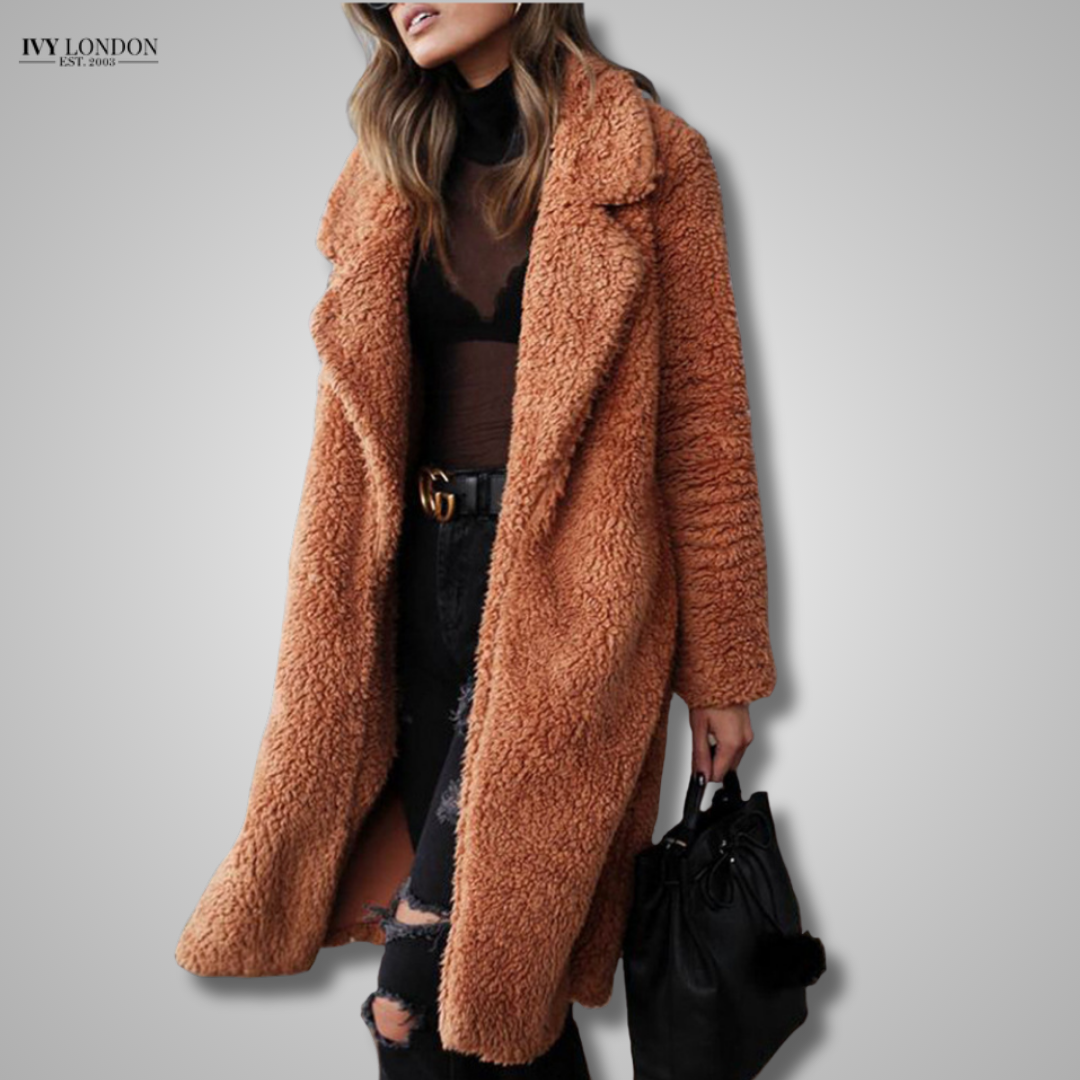 ALLIAH | CHIC LONG PLUSH FLEECE COAT