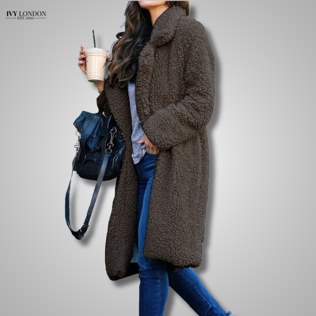 ALLIAH | CHIC LONG PLUSH FLEECE COAT