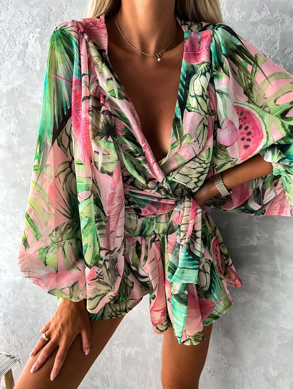 Ivy | Women's Stylish Flowy Two-Piece Shorts and Blouse Summer Set