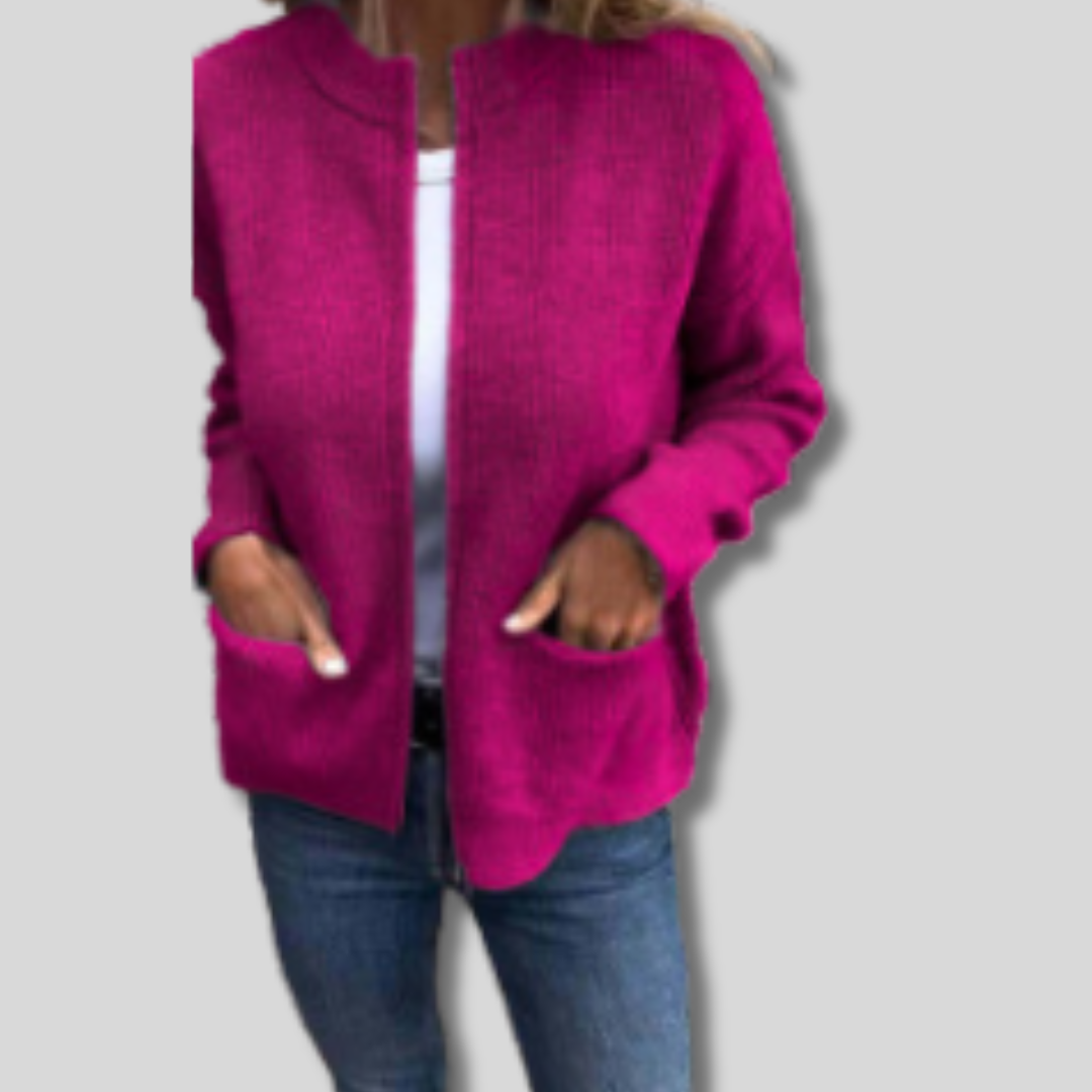 MADELEINE | ELEGANT KNIT ZIP-UP CARDIGAN