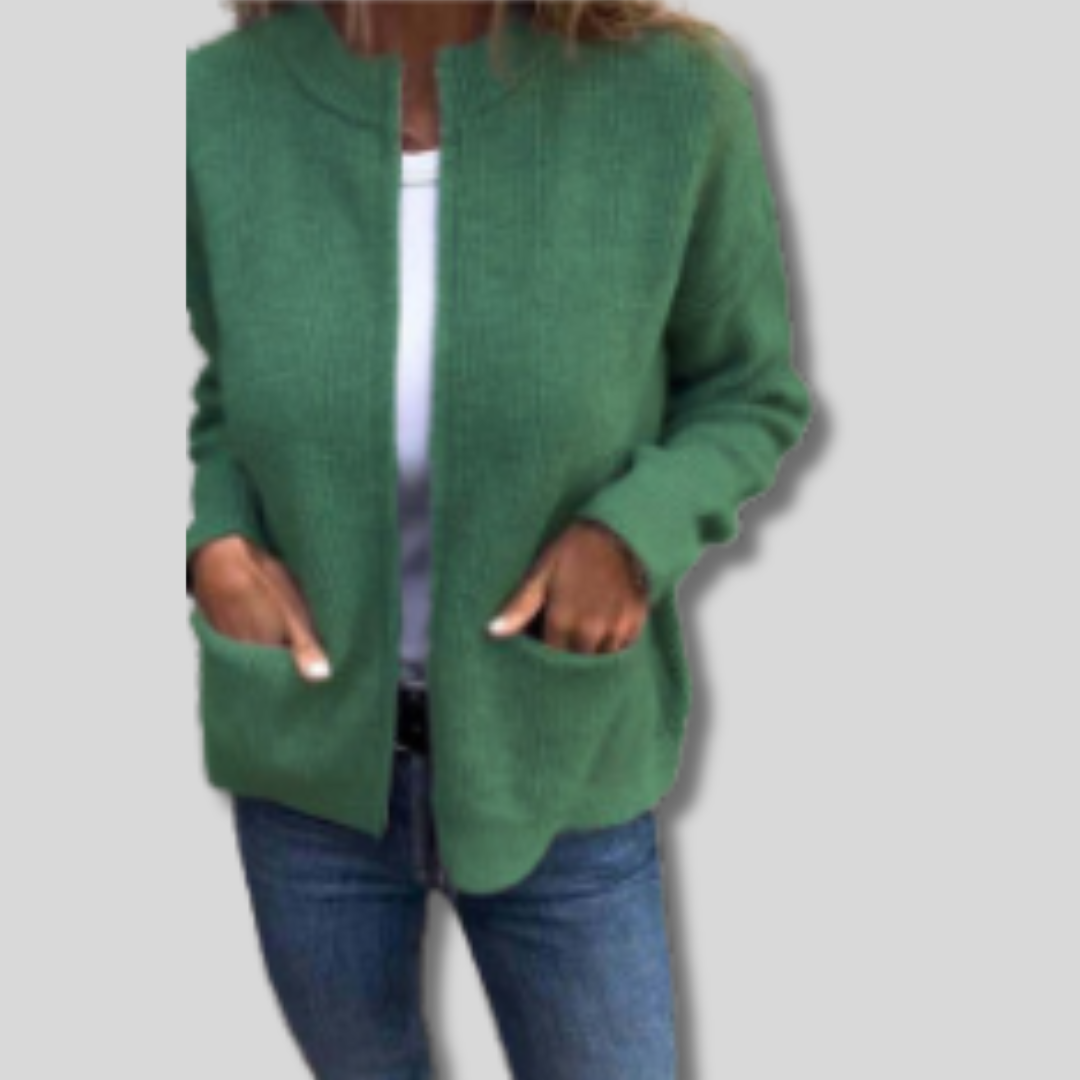 MADELEINE | ELEGANT KNIT ZIP-UP CARDIGAN