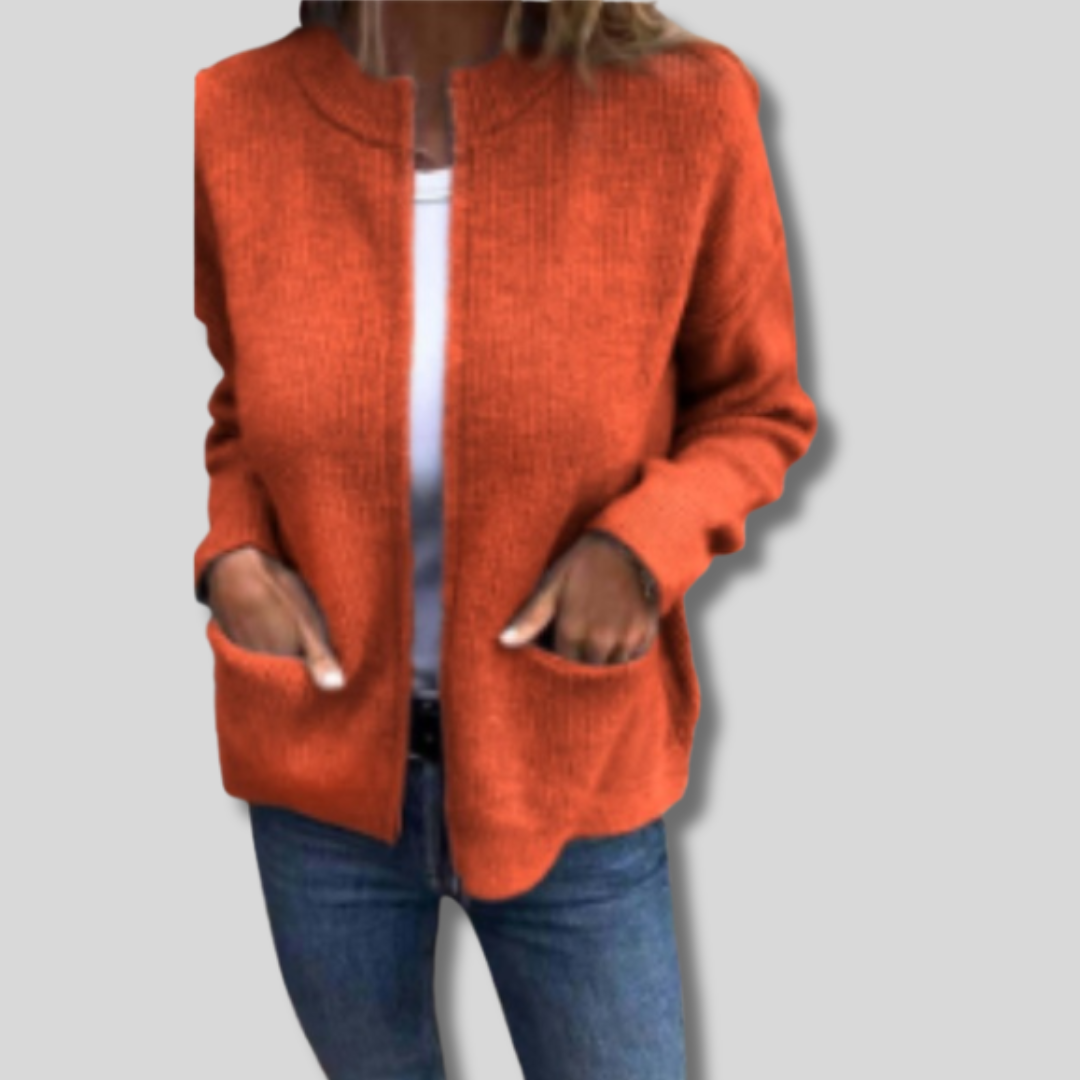 MADELEINE | ELEGANT KNIT ZIP-UP CARDIGAN