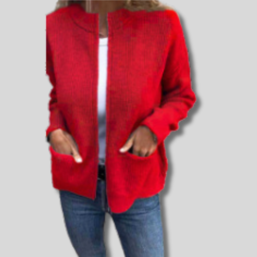 MADELEINE | ELEGANT KNIT ZIP-UP CARDIGAN