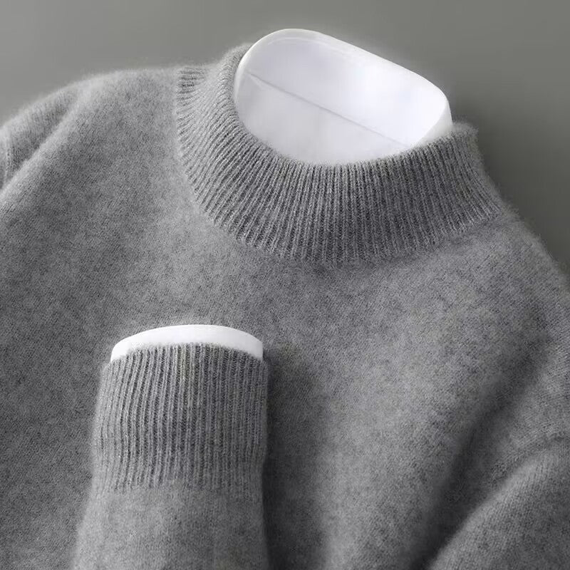 ELARA | PURE CASHMERE MOCK NECK KNIT