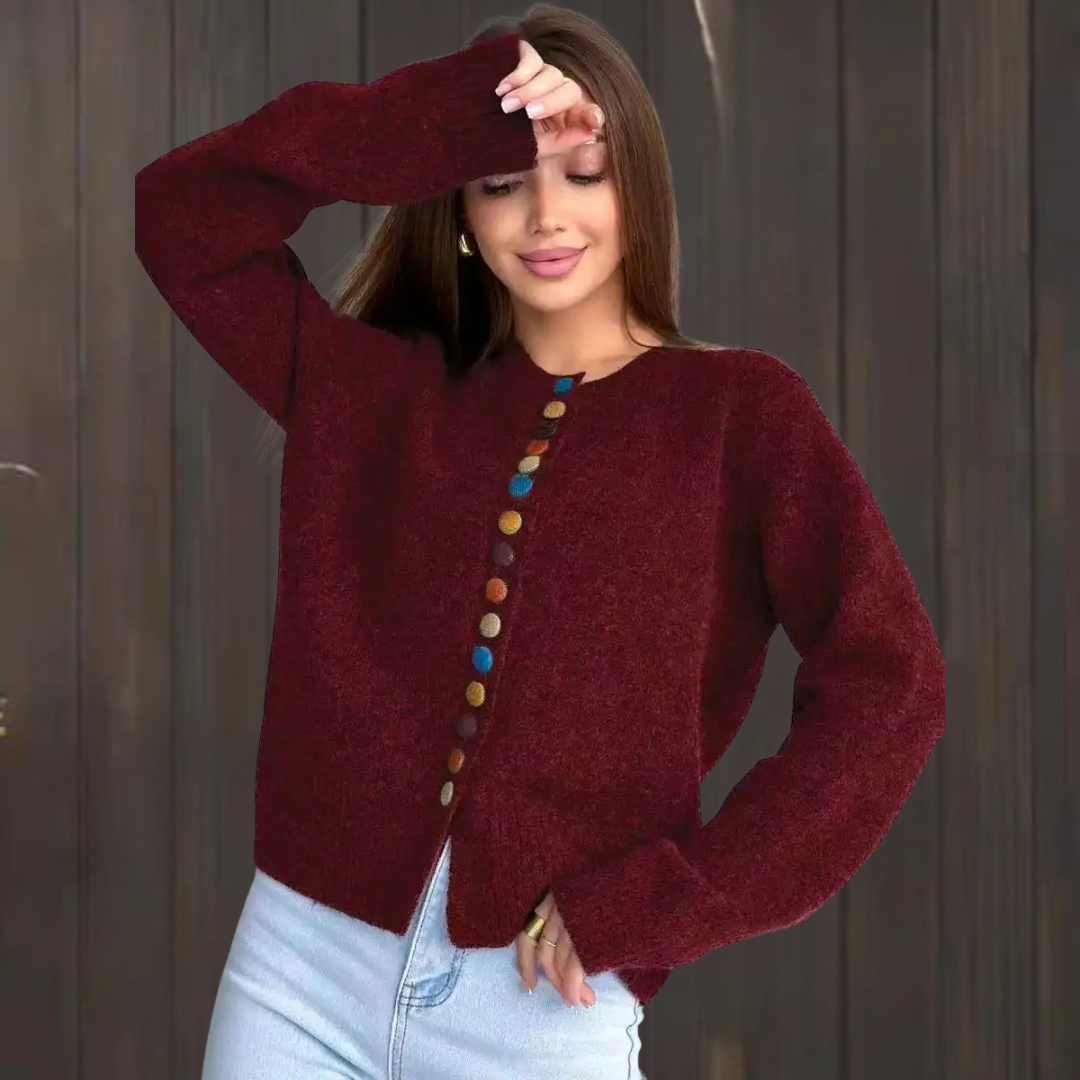 THE NOELLE | BUTTON-ACCENT CARDIGAN