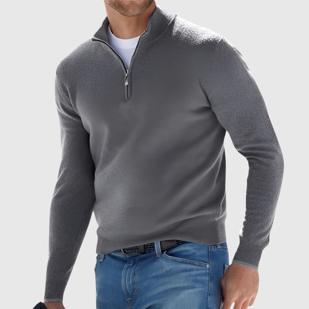 Adrian™ Zip-Up Pullover | Refined Warmth & Timeless Style