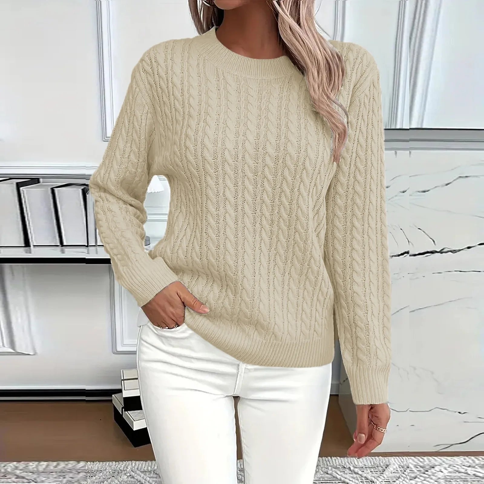 DAWN | LIGHTWEIGHT LONG-SLEEVE KNIT SWEATER