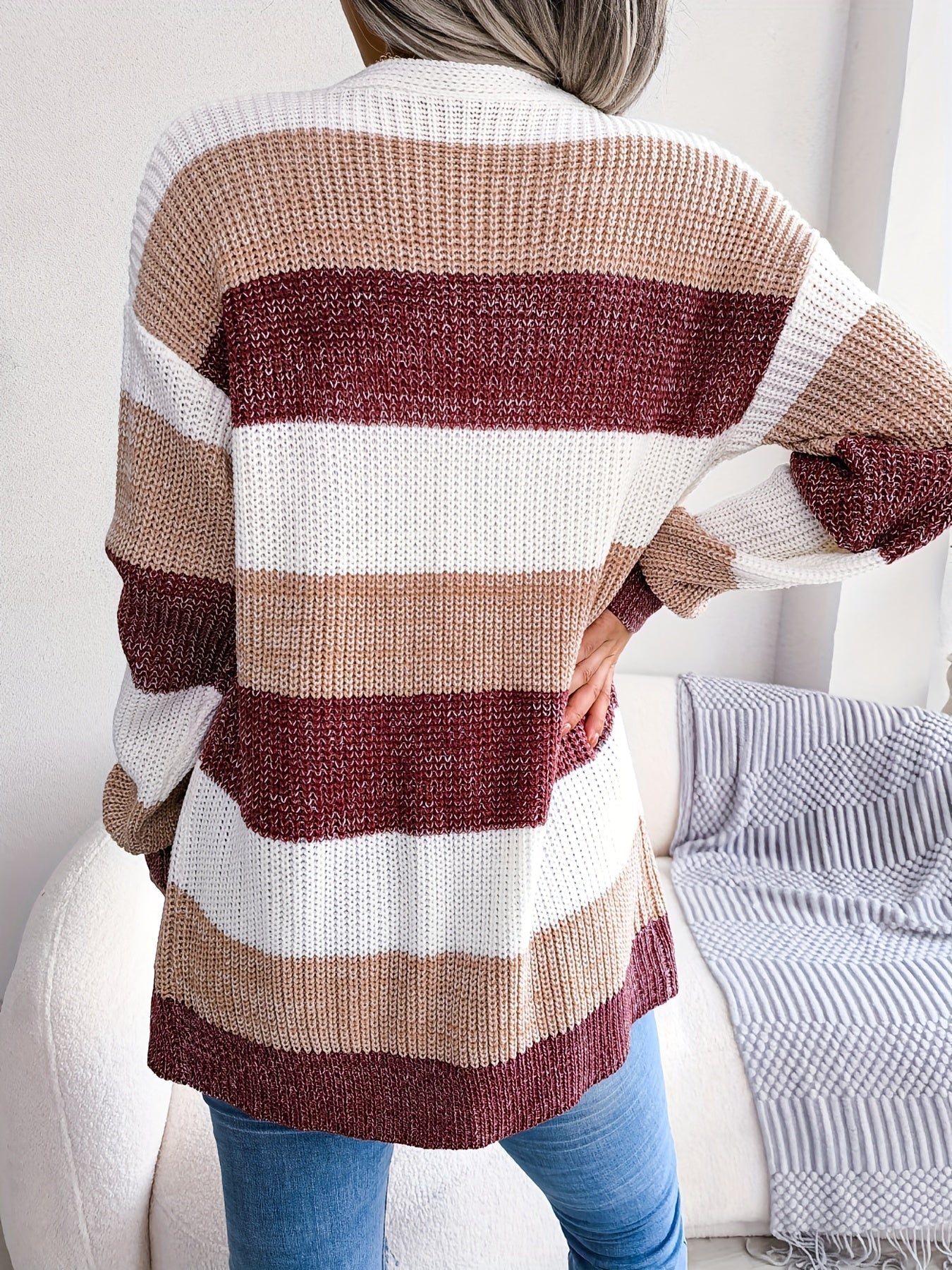 KARY | ELEGANT SEASIDE KNIT CARDIGAN WITH TUMMY COVERAGE