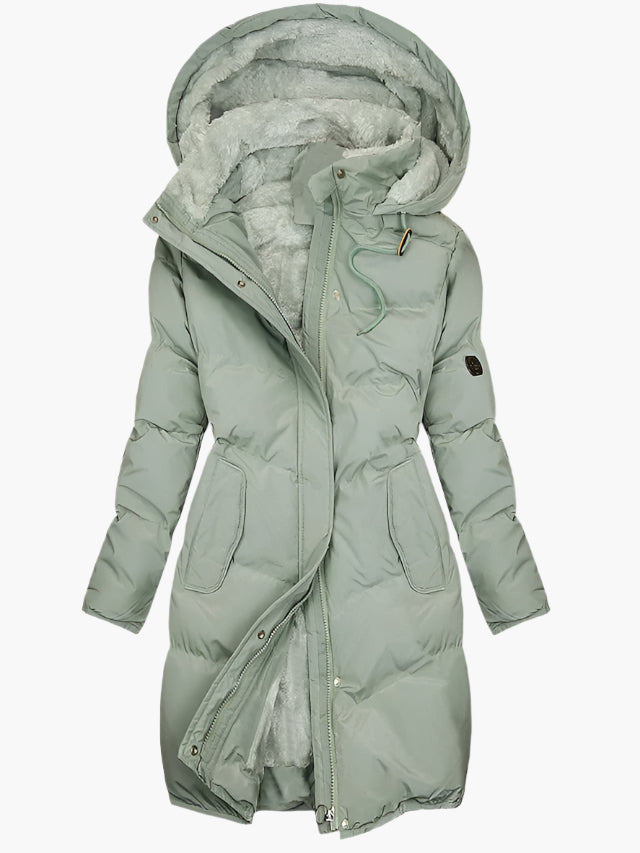 CHLOE | ELEGANT QUILTED HOODED WINTER COAT