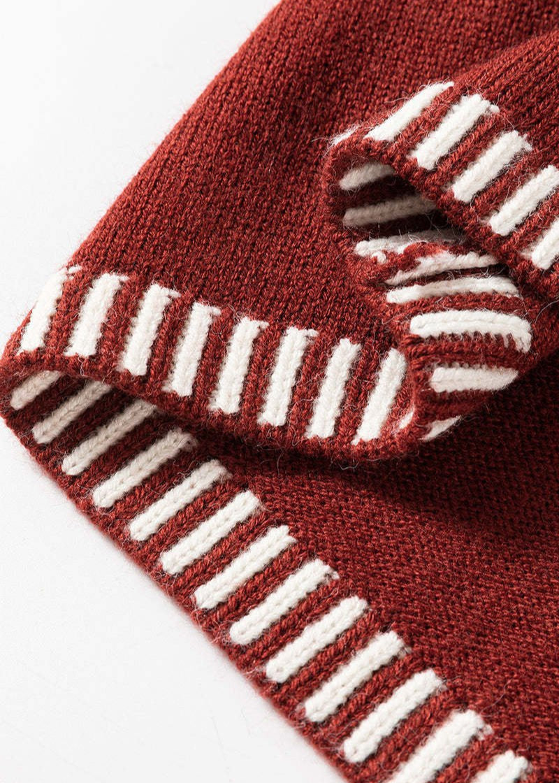 MARISA | CHIC CONTRAST SWEATER WITH TUMMY COVERAGE