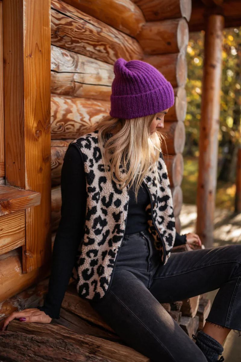 Oversized Leopard Knit Vest | Modern Layering Essential