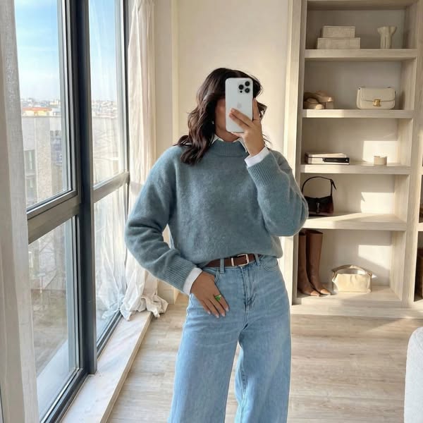 ELARA | PURE CASHMERE MOCK NECK KNIT