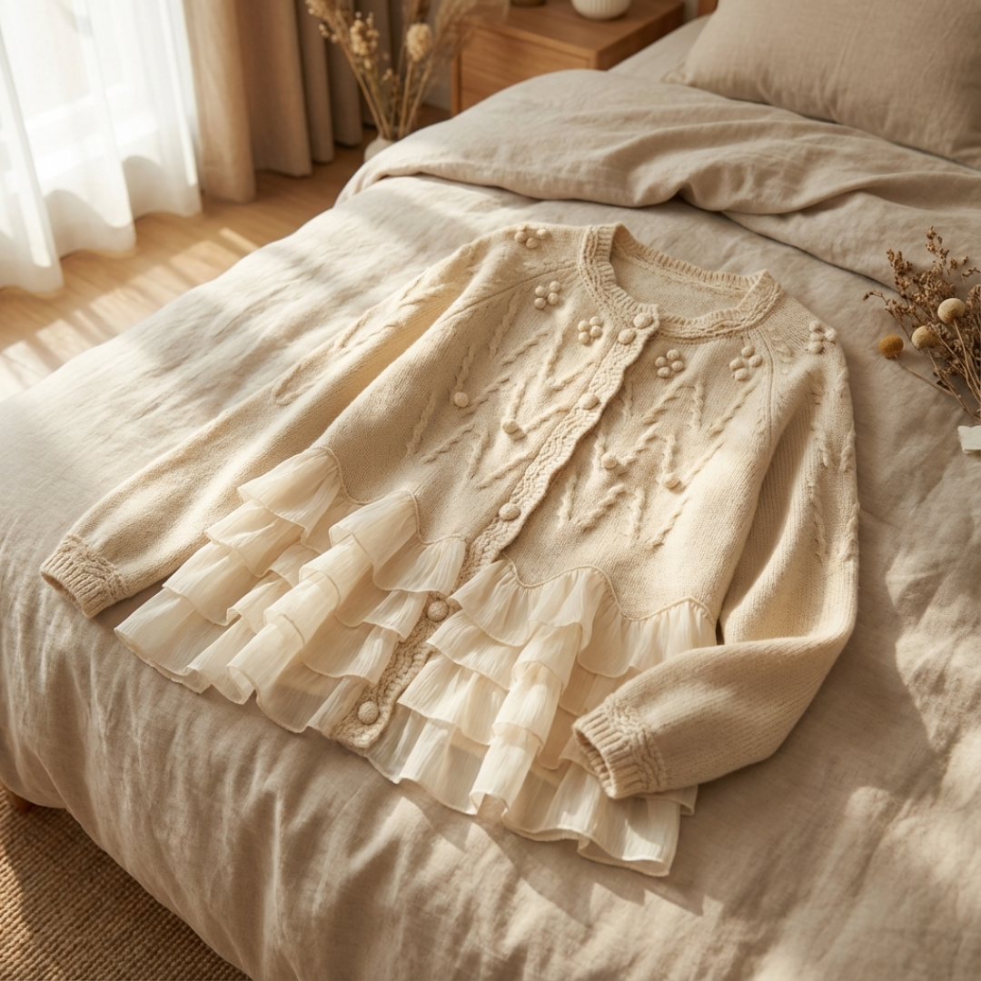 NATALIE | ELEGANT LAYERED KNIT CARDIGAN