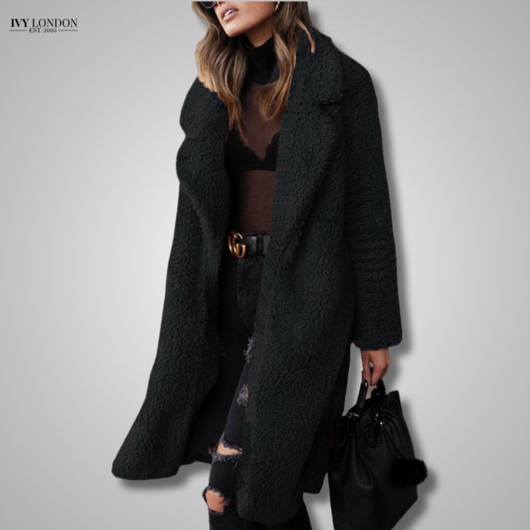 ALLIAH | CHIC LONG PLUSH FLEECE COAT