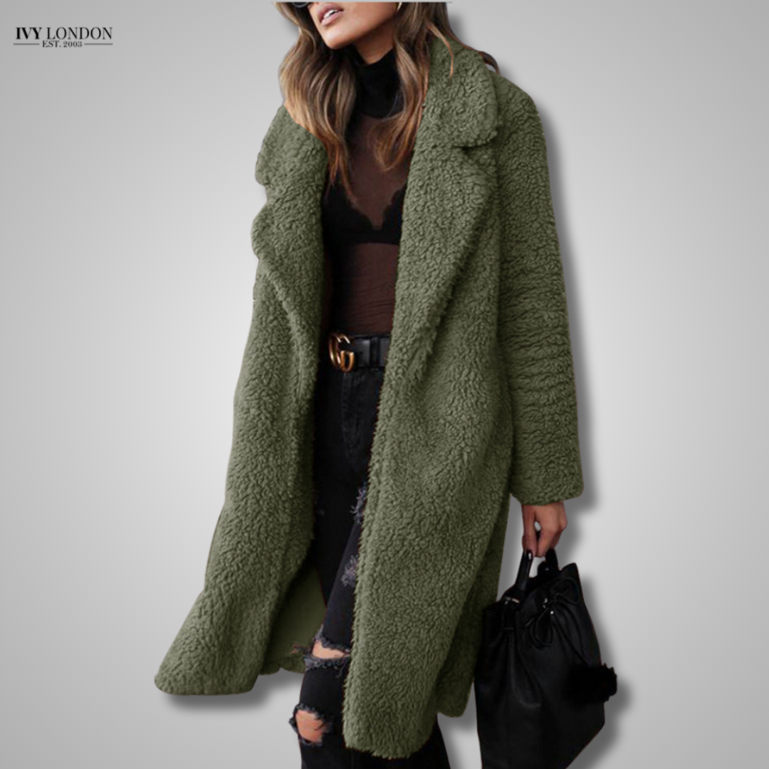 ALLIAH | CHIC LONG PLUSH FLEECE COAT