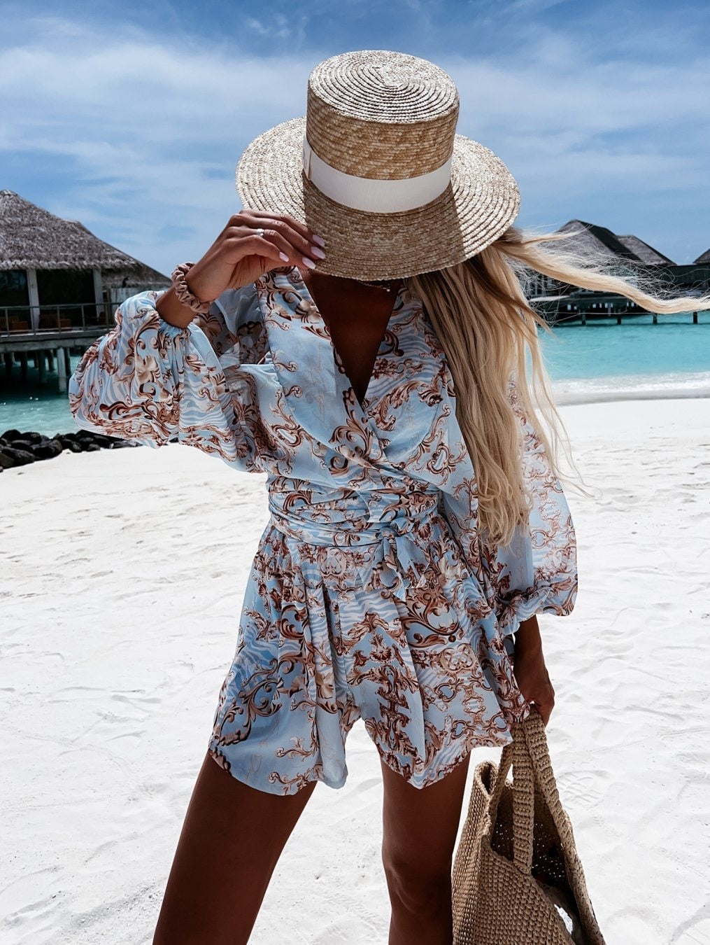 Ivy | Women's Stylish Flowy Two-Piece Shorts and Blouse Summer Set
