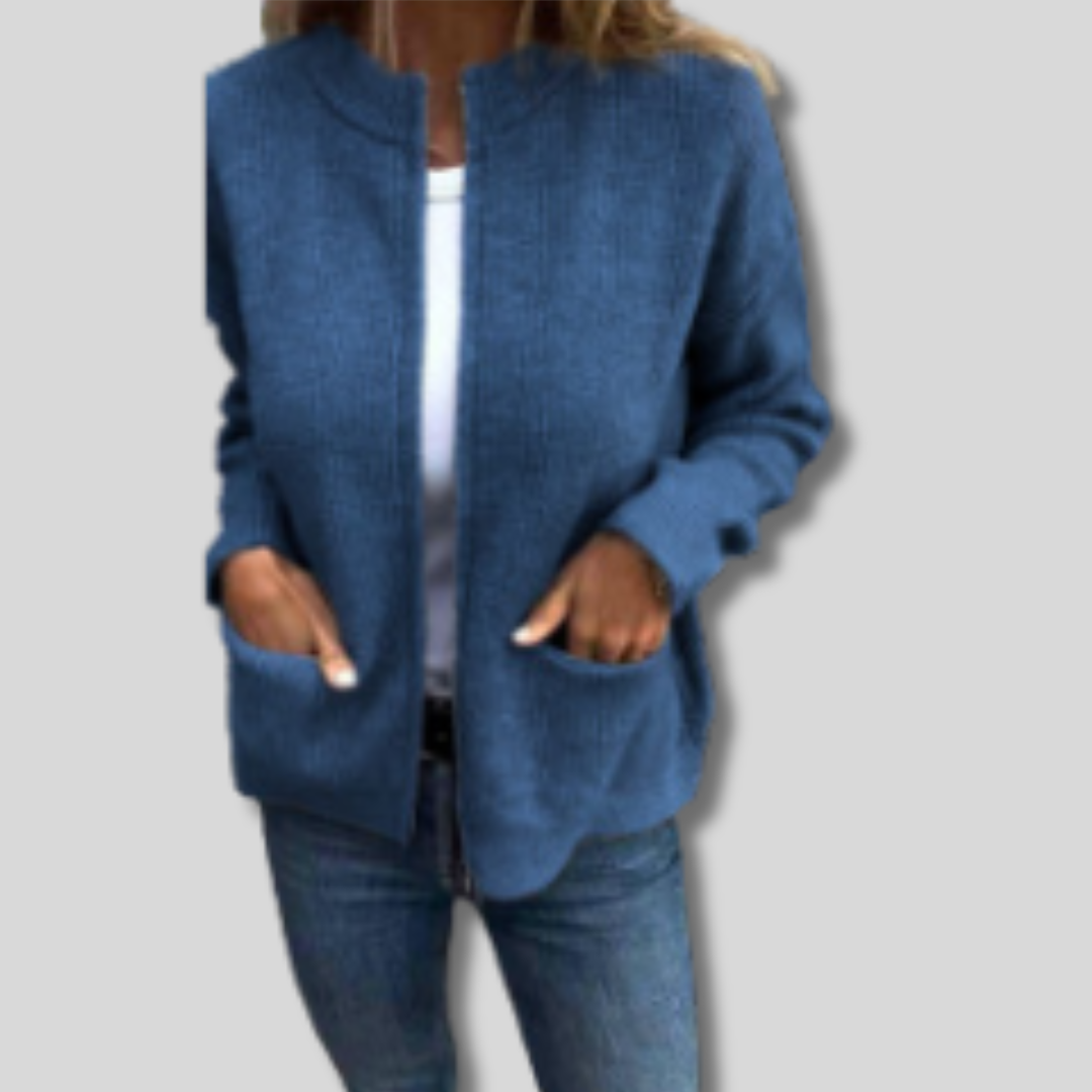 MADELEINE | ELEGANT KNIT ZIP-UP CARDIGAN