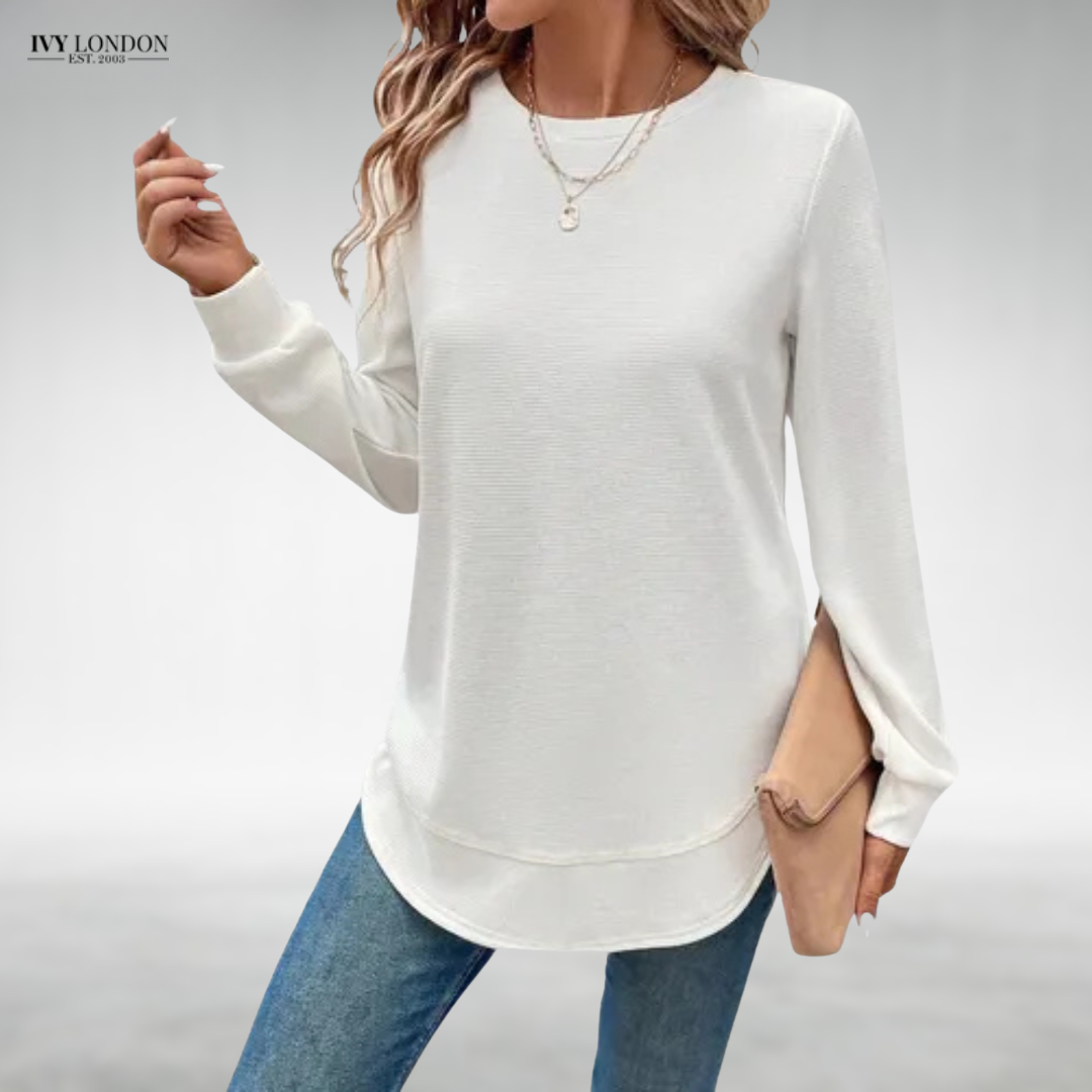 NELA | COMFY LONG SLEEVE TOP WITH TUMMY COVERAGE