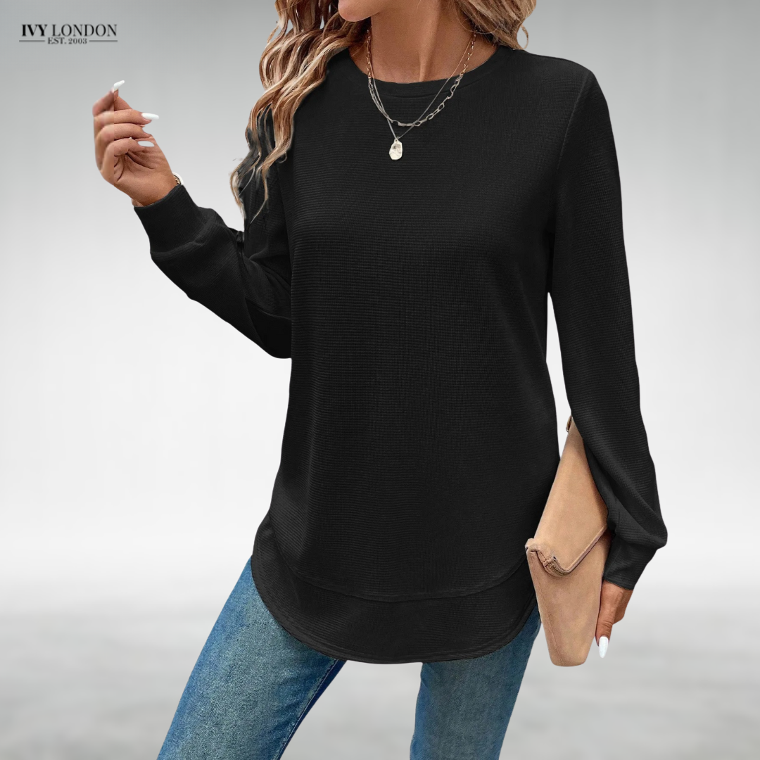 NELA | COMFY LONG SLEEVE TOP WITH TUMMY COVERAGE