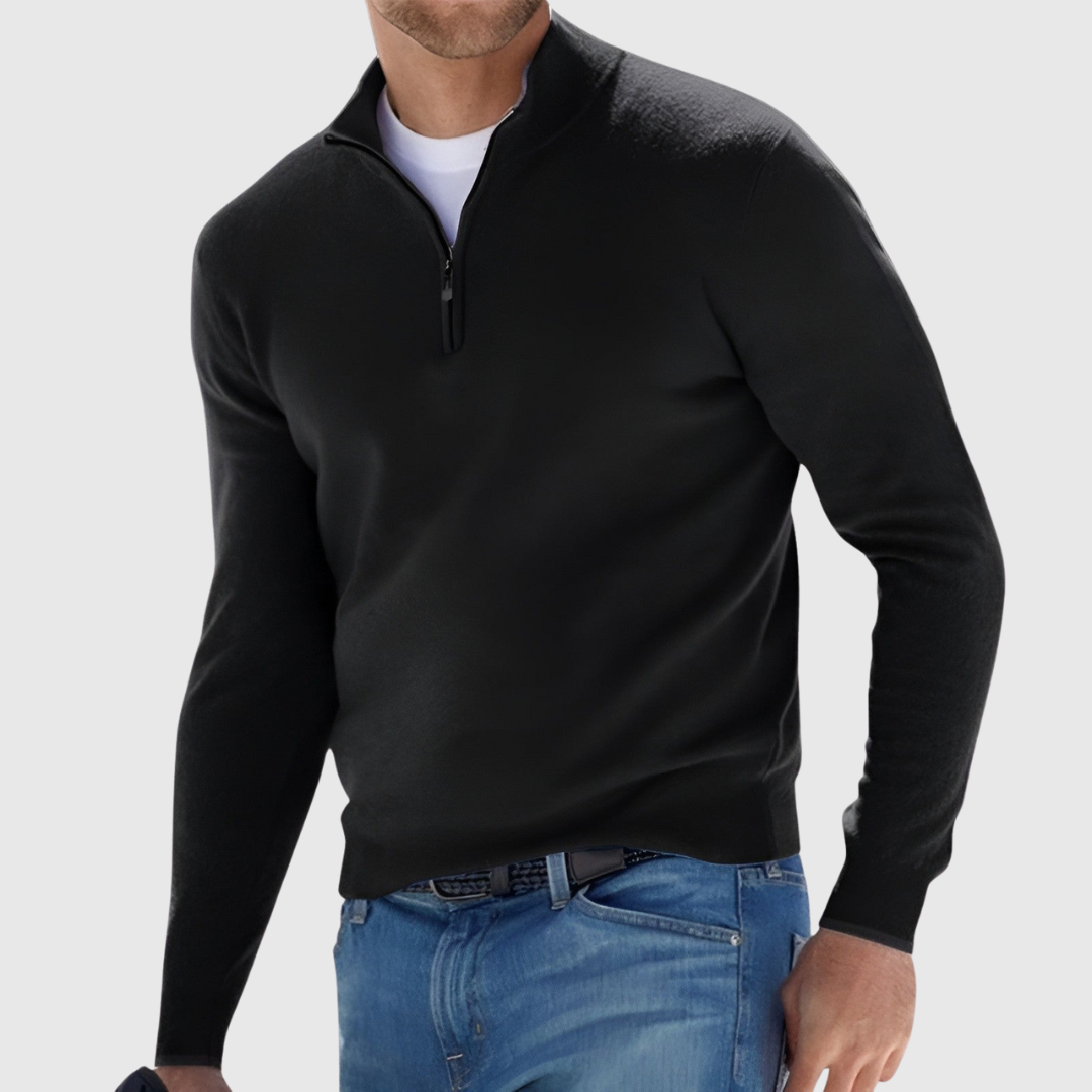 Adrian™ Zip-Up Pullover | Refined Warmth & Timeless Style