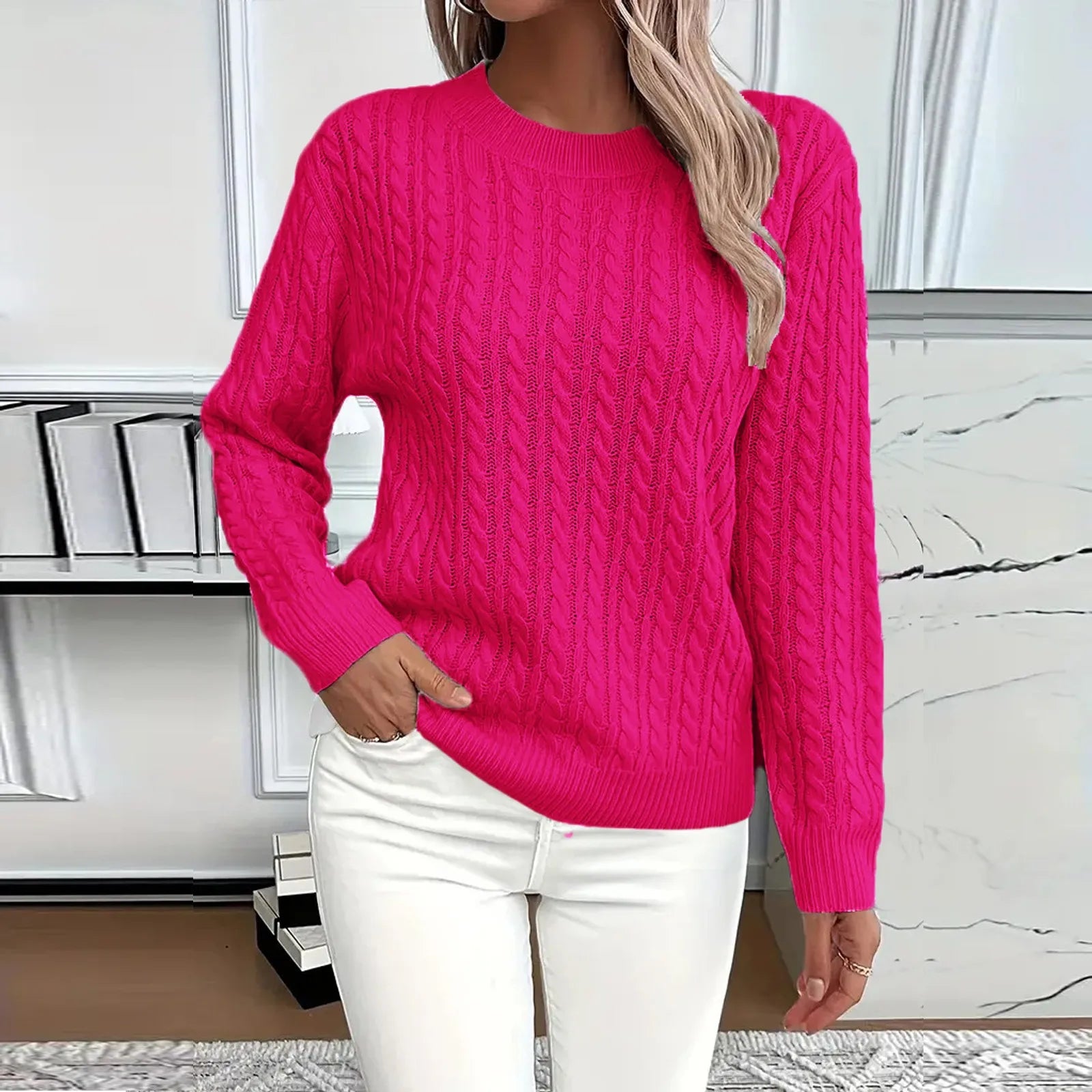 DAWN | LIGHTWEIGHT LONG-SLEEVE KNIT SWEATER
