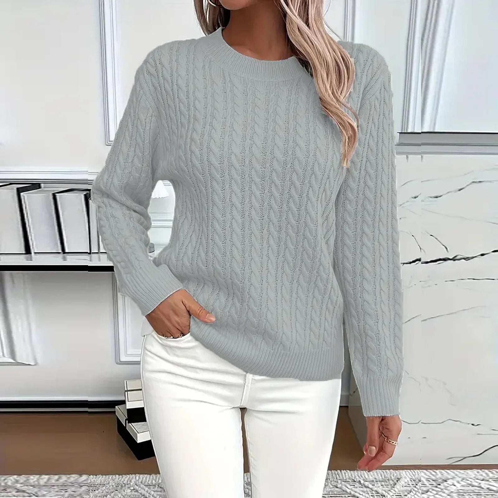 DAWN | LIGHTWEIGHT LONG-SLEEVE KNIT SWEATER