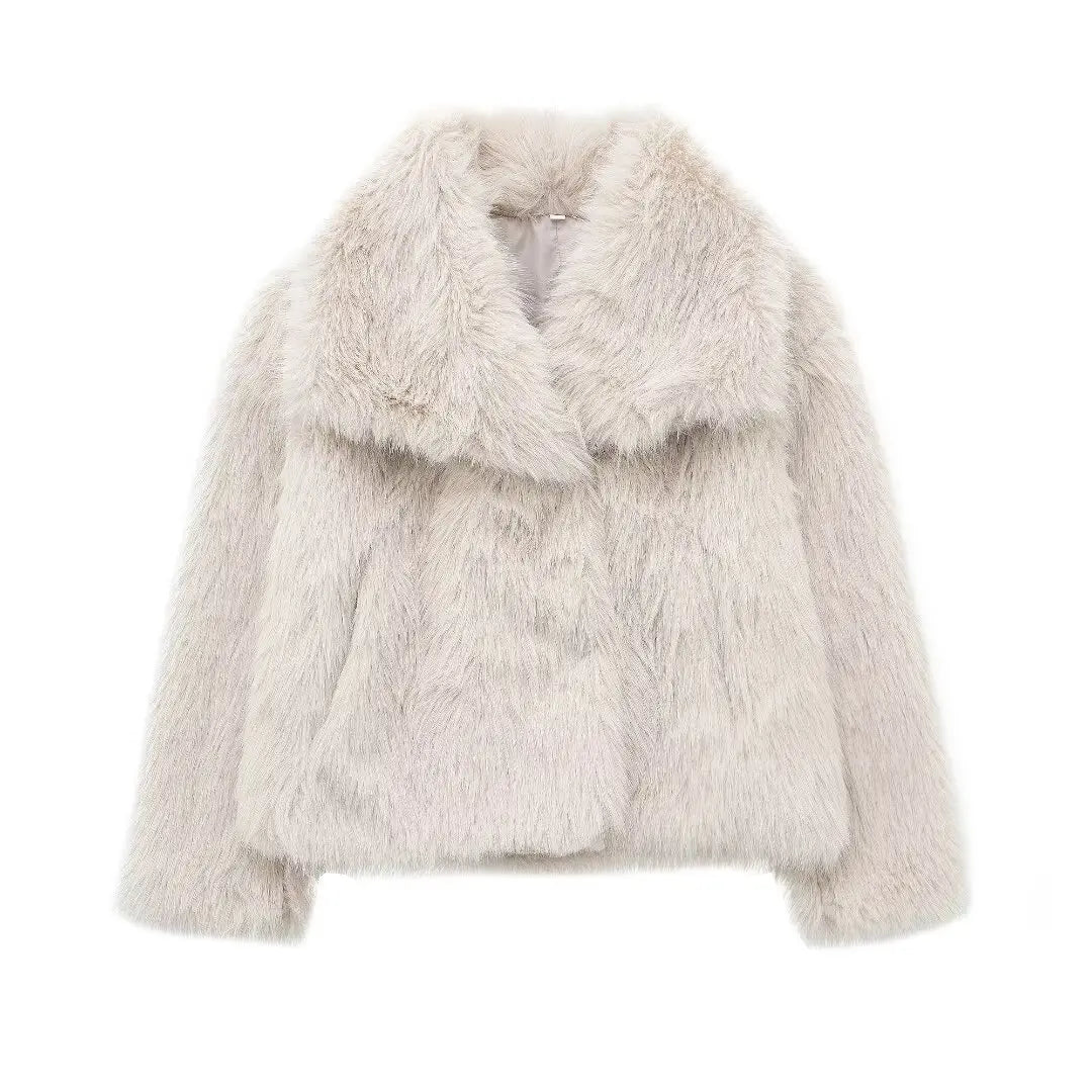 NOVA | ELEGANT PLUSH CROP COAT WITH TUMMY COVERAGE