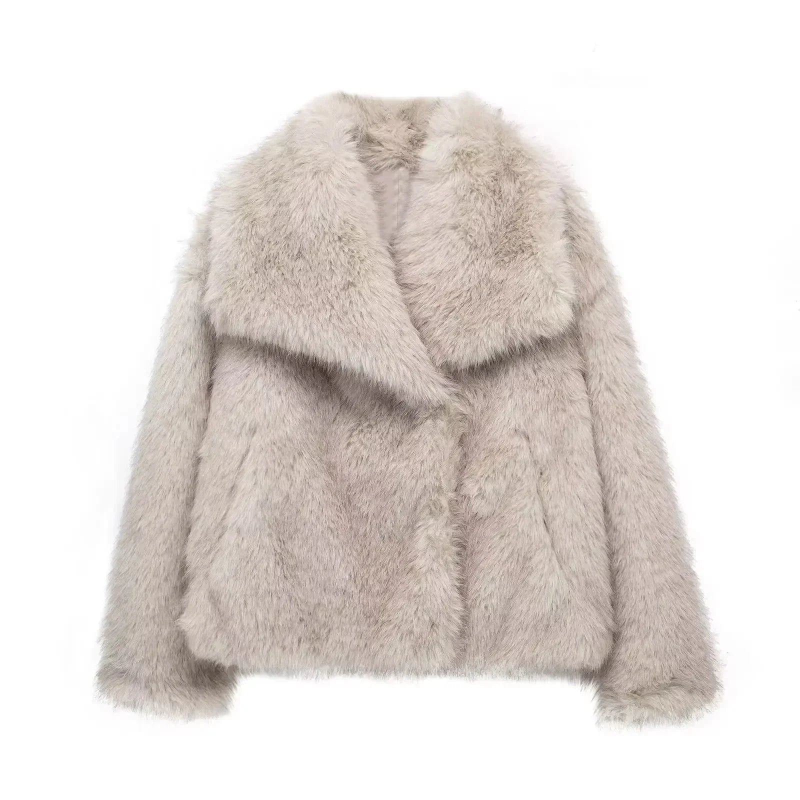 NOVA | ELEGANT PLUSH CROP COAT WITH TUMMY COVERAGE