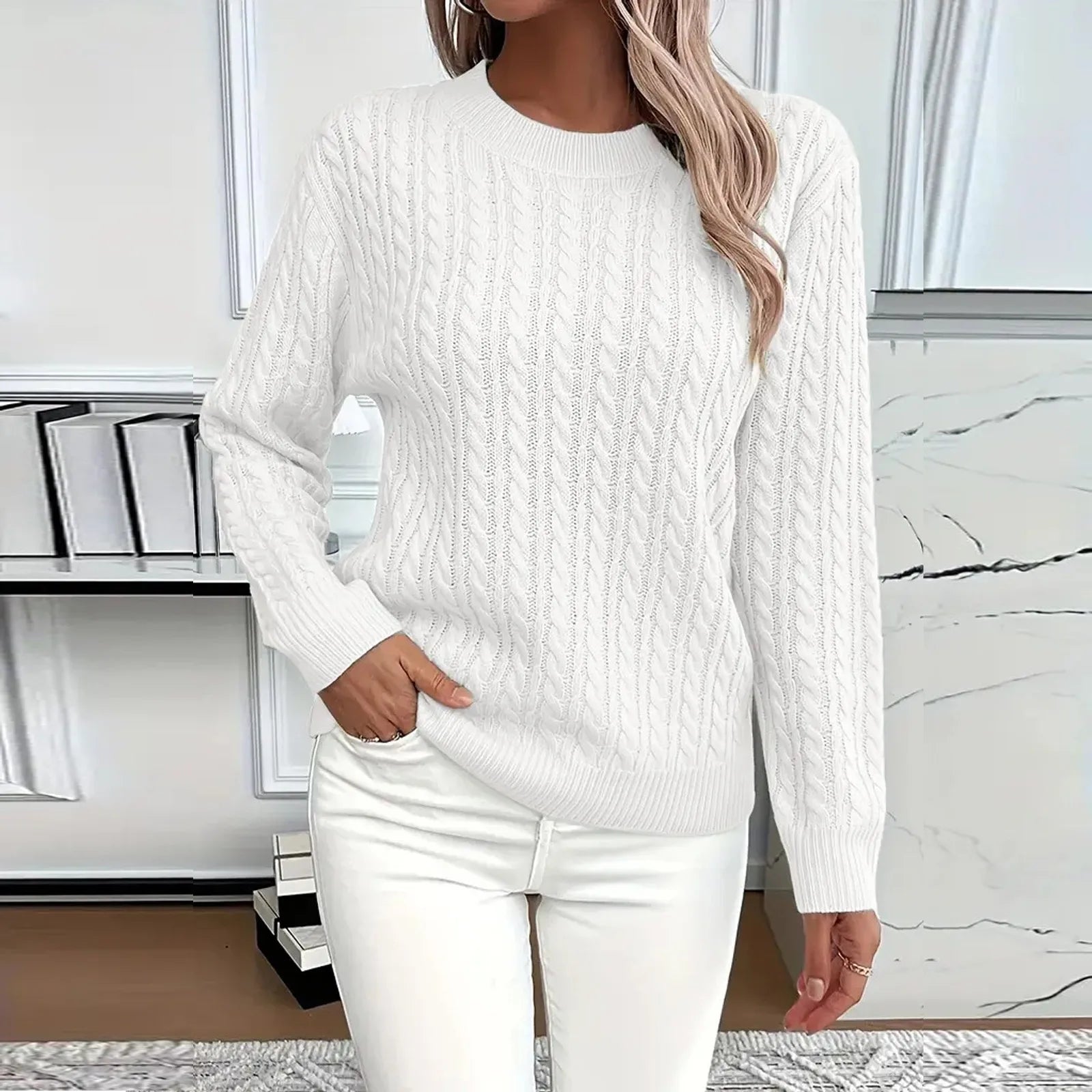 DAWN | LIGHTWEIGHT LONG-SLEEVE KNIT SWEATER
