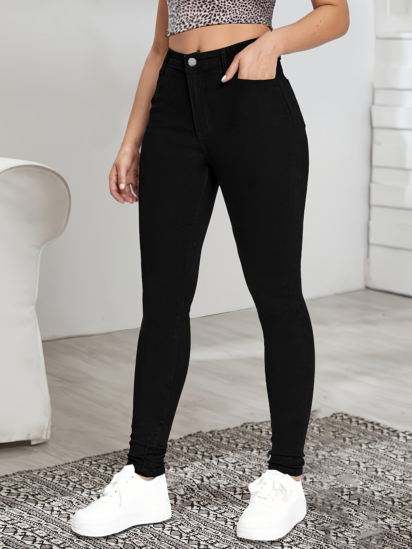 High-Waist Skinny Jeans | Sleek Stretch Fit with All-Day Comfort