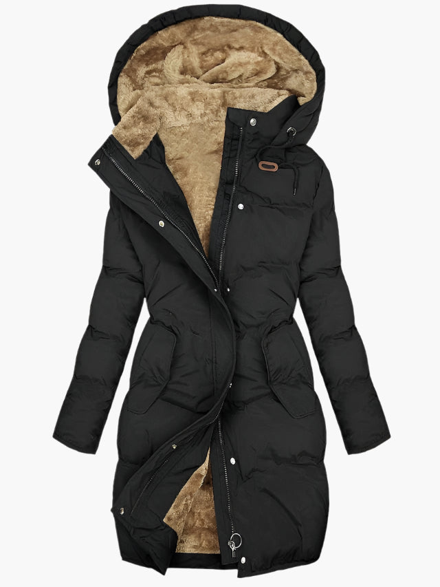 CHLOE | ELEGANT QUILTED HOODED WINTER COAT