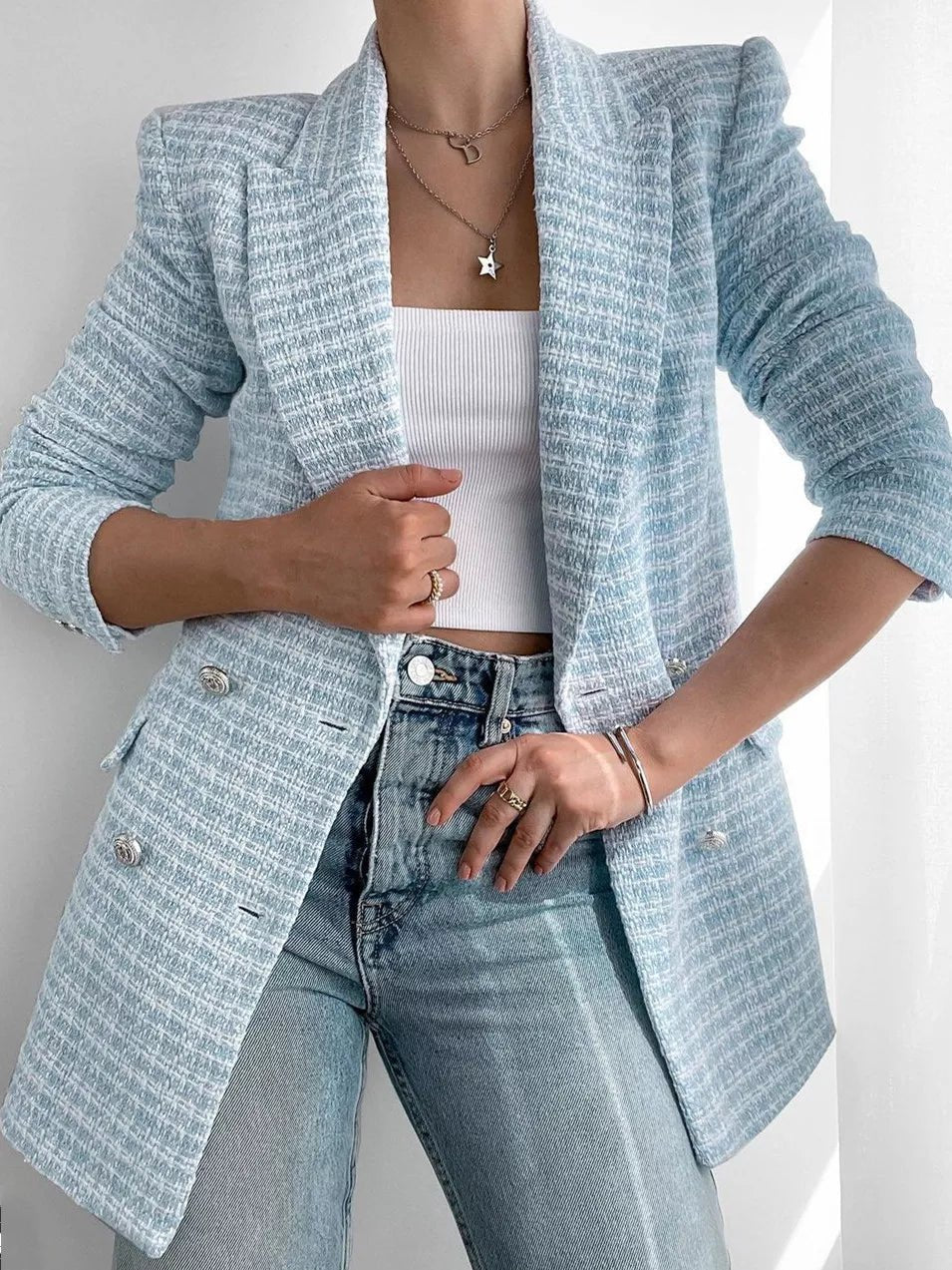 JENNIE | ELEGANT TAILORED CHARM BLAZER WITH TUMMY COVERAGE