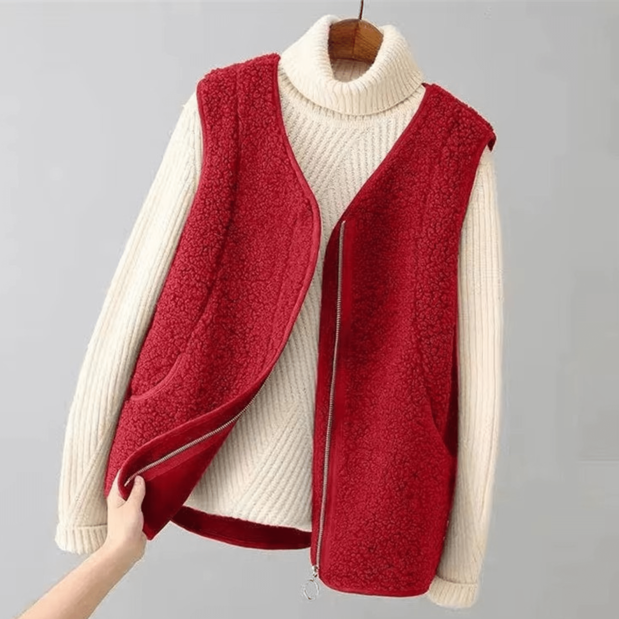 Rose Relaxed-Fit Knit Vest | Timeless Warmth Effortless Elegance