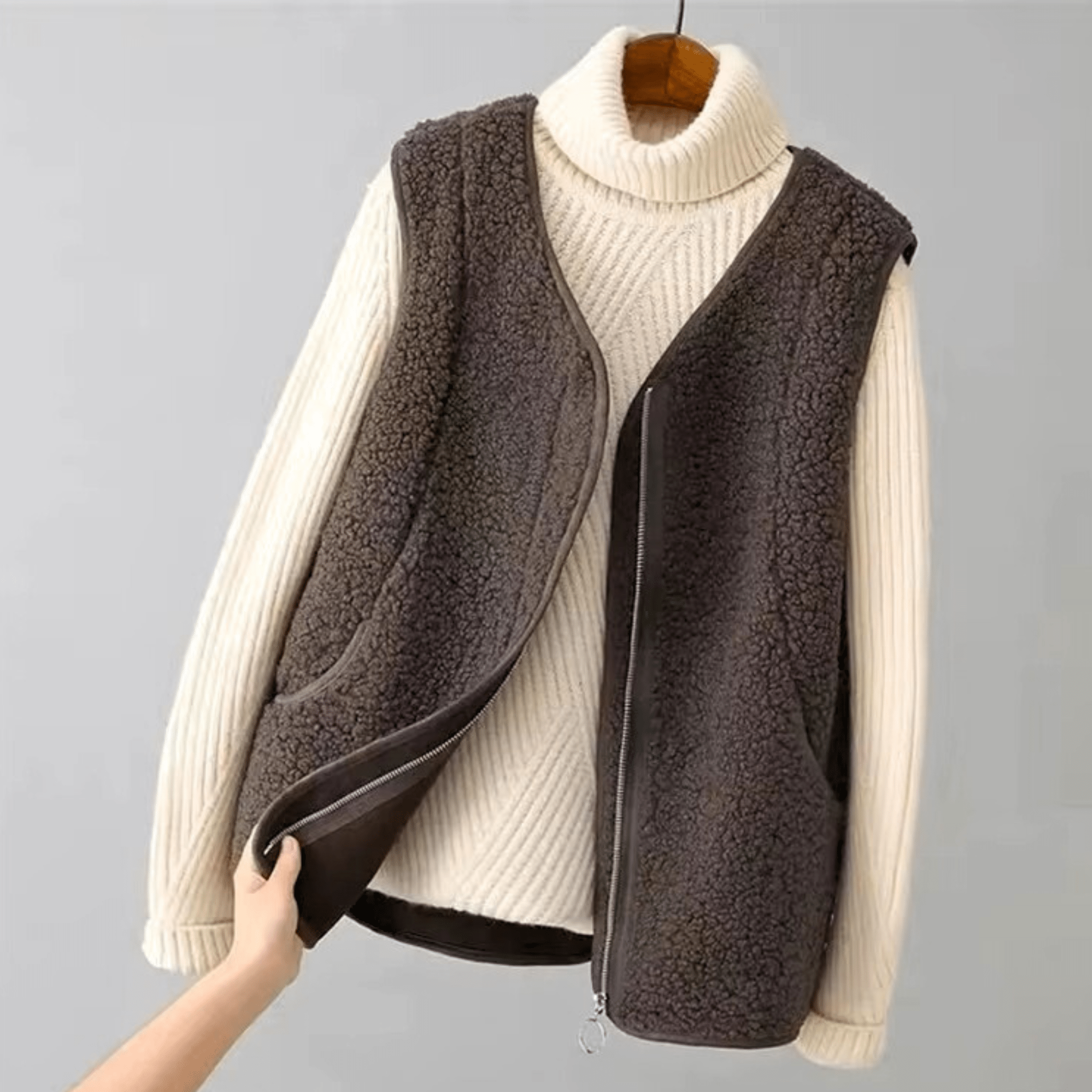Rose Relaxed-Fit Knit Vest | Timeless Warmth Effortless Elegance